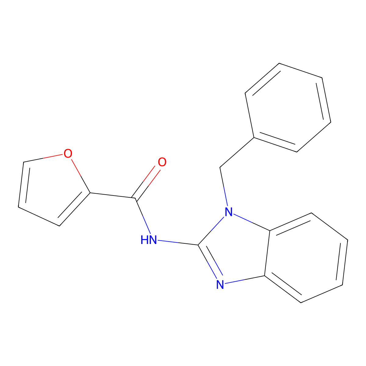 N-(1-benzylbenzimidazol-2-yl)furan-2-carboxamide molecular structure, CAS 292613-18-4