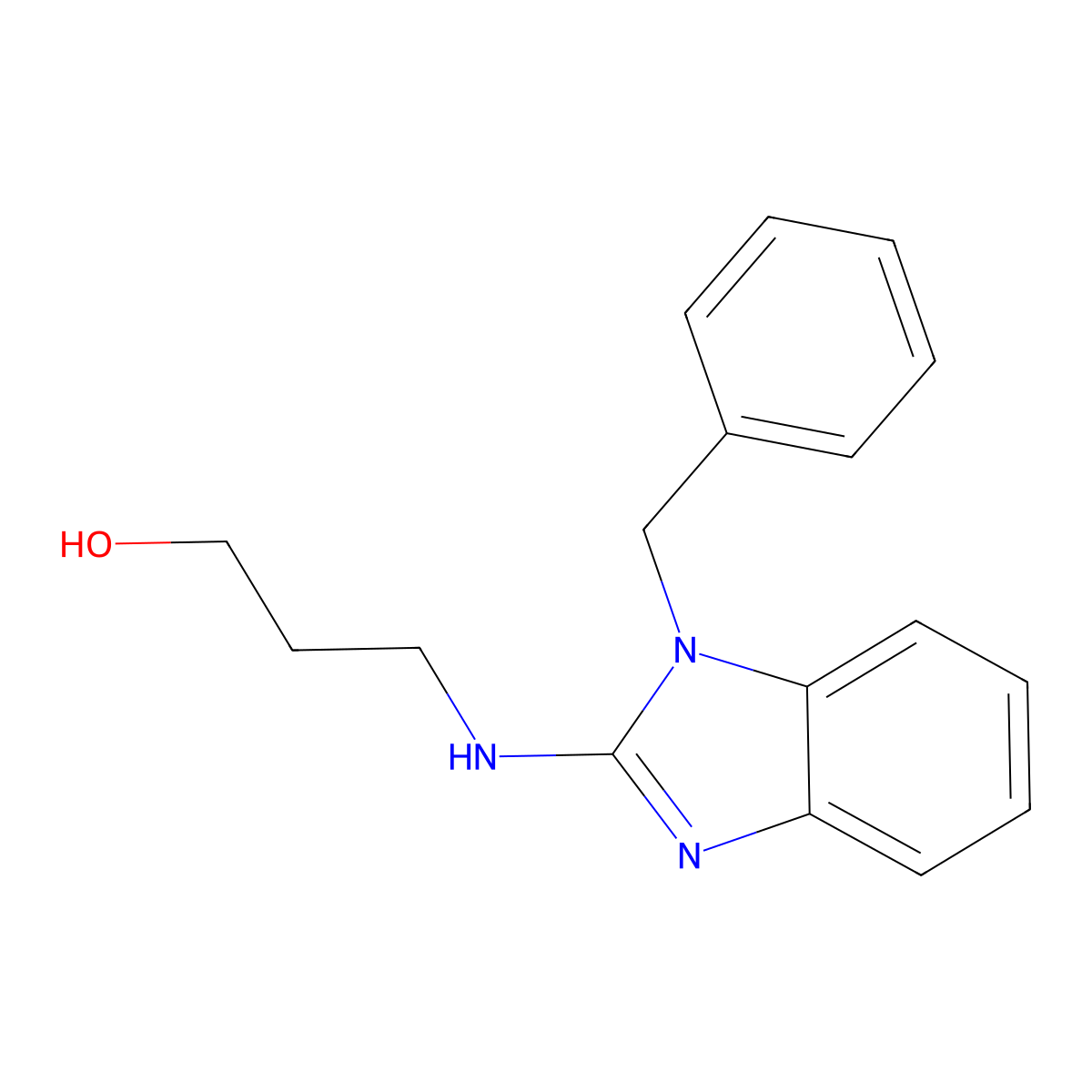 3-[(1-Benzylbenzimidazol-2-yl)amino]propan-1-ol molecular structure, CAS 292613-31-1