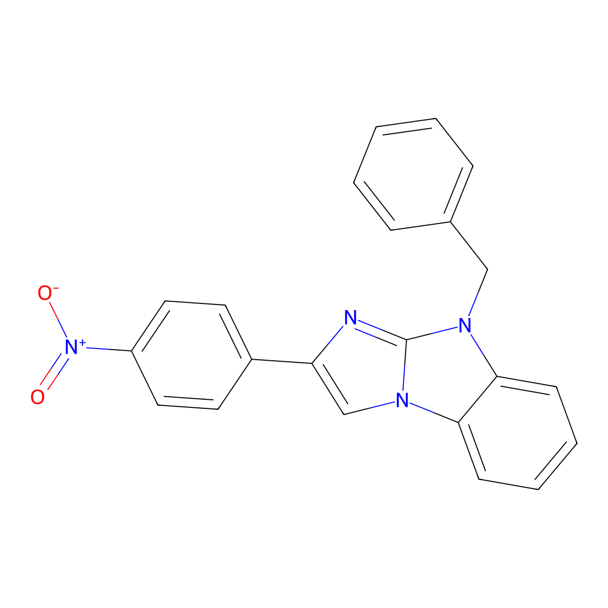 4-Benzyl-2-(4-nitrophenyl)imidazo[1,2-a]benzimidazole molecular structure, CAS 292614-31-4