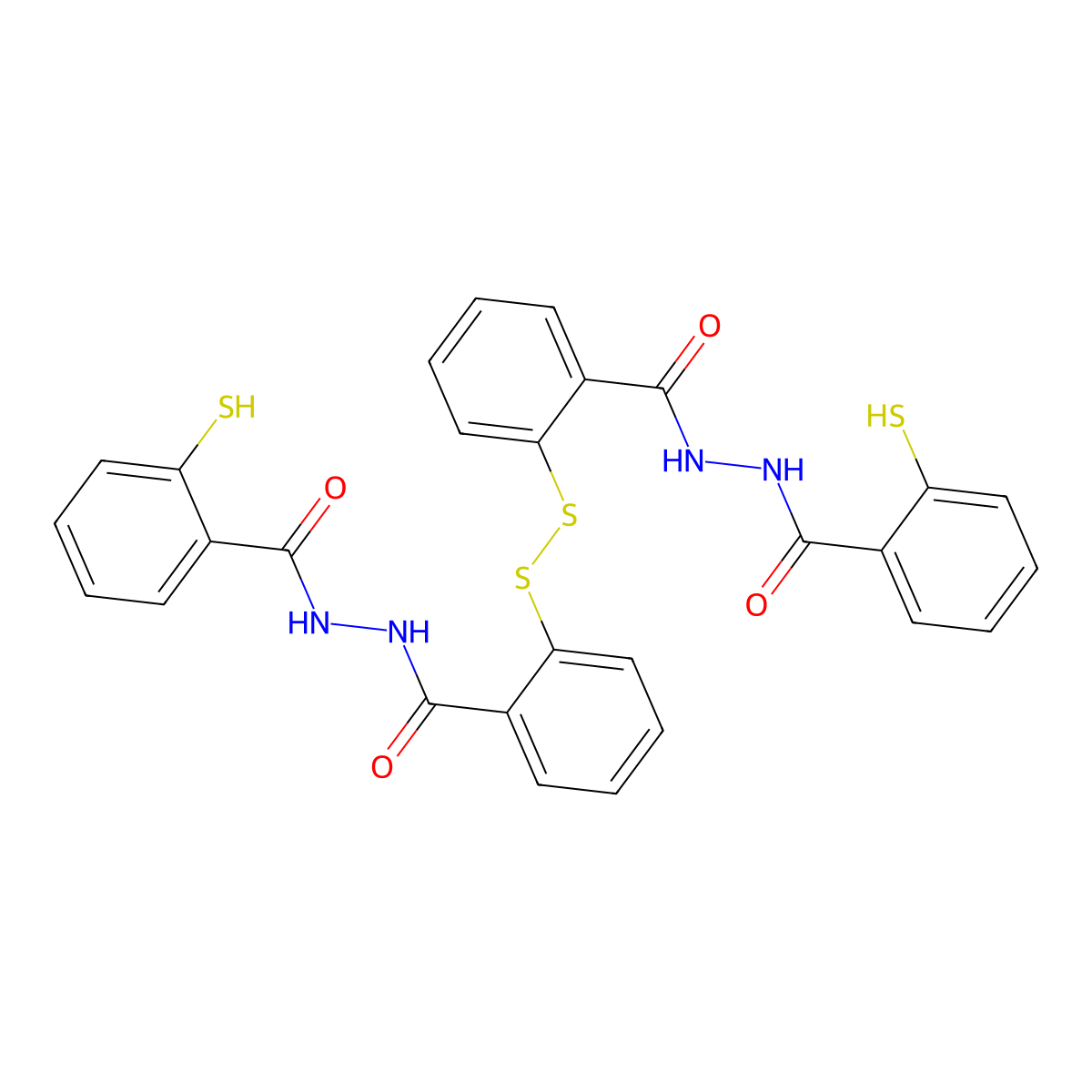 Bis[2-(2-mercaptobenzoyl)hydrazide] 2,2'-Dithiobis-benzoic Acid molecular structure, CAS 292615-39-5
