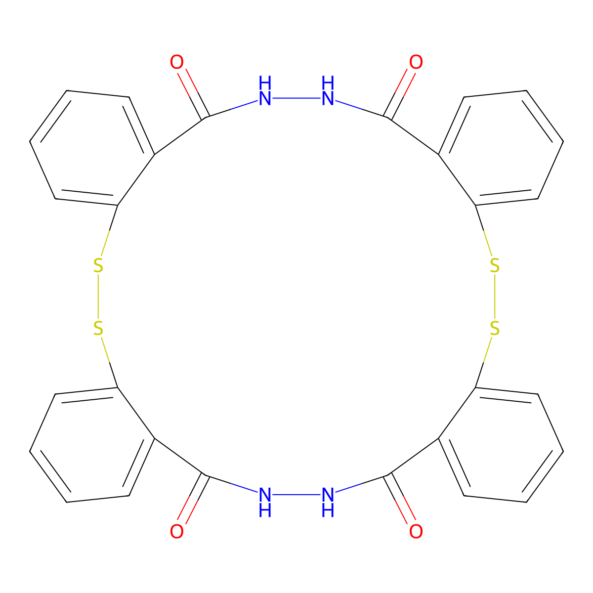 N,N'-Bis(2,2'-dithiosalicyl)hydrazide molecular structure, CAS 292615-40-8