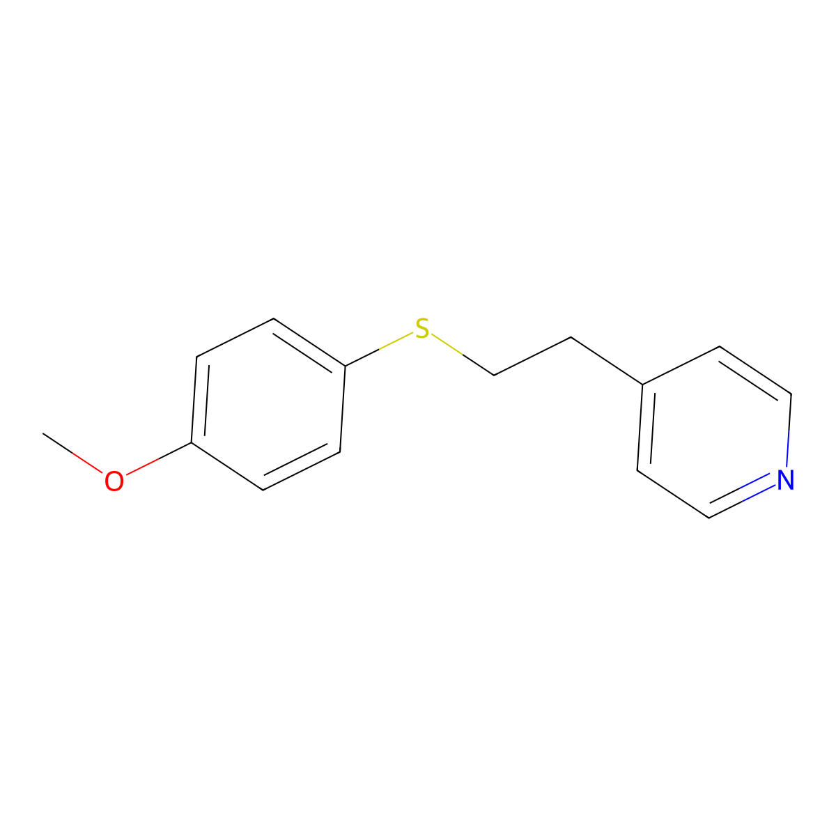 4-[2-(4-Methoxy-phenylsulfanyl)-ethyl]-pyridine molecular structure, CAS 292617-85-7