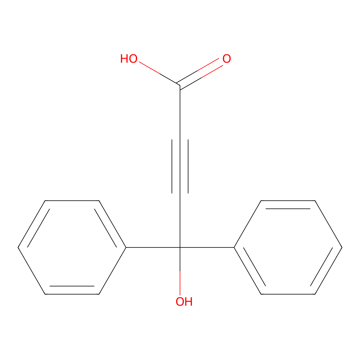 4-Hydroxy-4,4-diphenylbut-2-ynoic acid molecular structure, CAS 29262-25-7