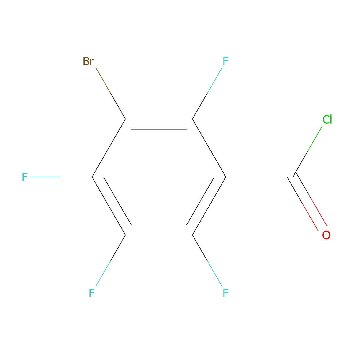 3-Bromo-2,4,5,6-tetrafluorobenzoyl chloride molecular structure, CAS 292621-46-6