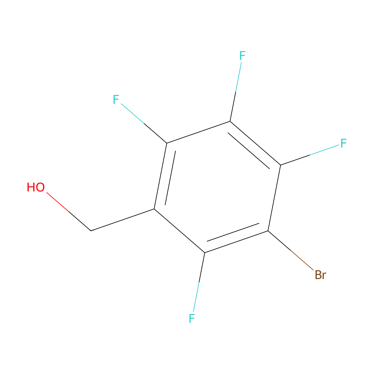 (3-Bromo-2,4,5,6-tetrafluorophenyl)methanol molecular structure, CAS 292621-48-8
