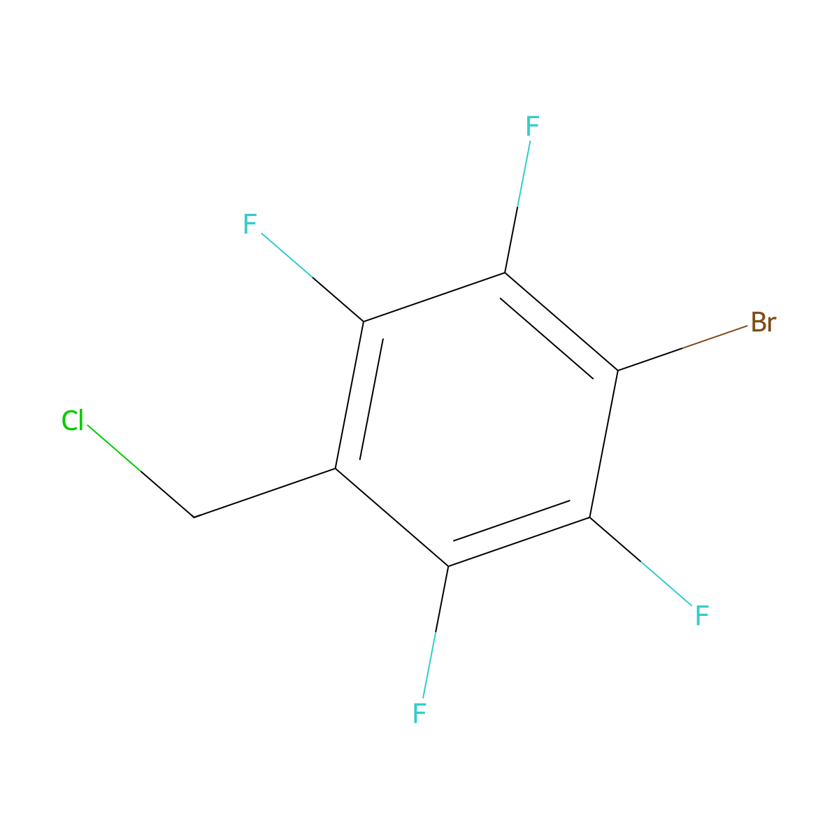 4-Bromo-2,3,5,6-tetrafluorobenzylchloride molecular structure, CAS 292621-54-6