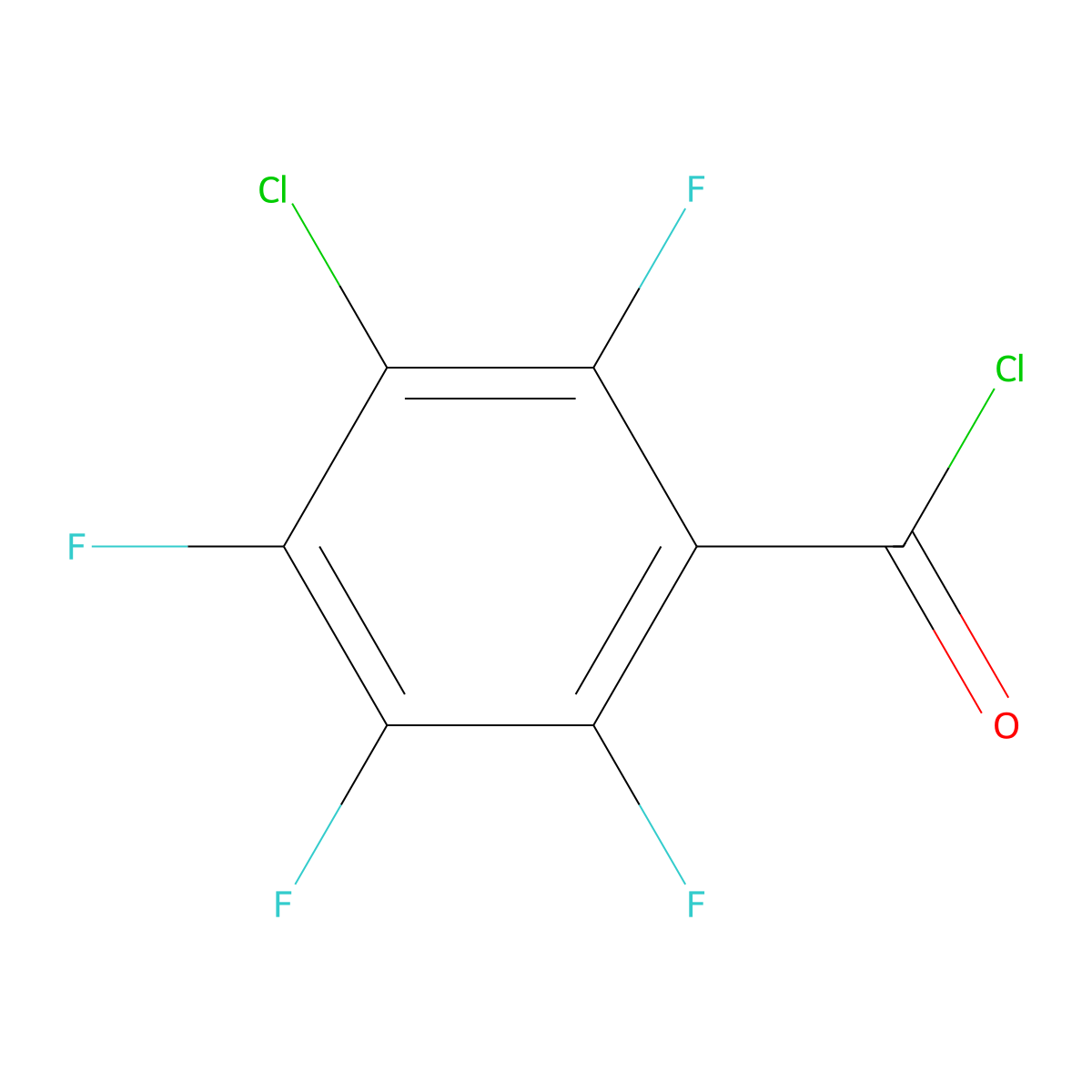 3-Chloro-2,4,5,6-tetrafluorobenzoyl chloride molecular structure, CAS 292621-58-0