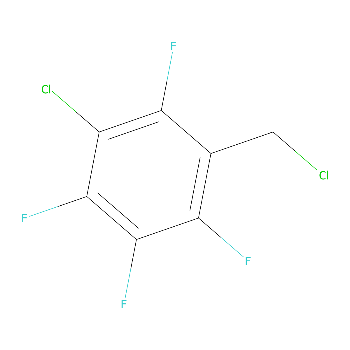 3-Chloro-2,4,5,6-tetrafluorobenzylchloride molecular structure, CAS 292621-59-1