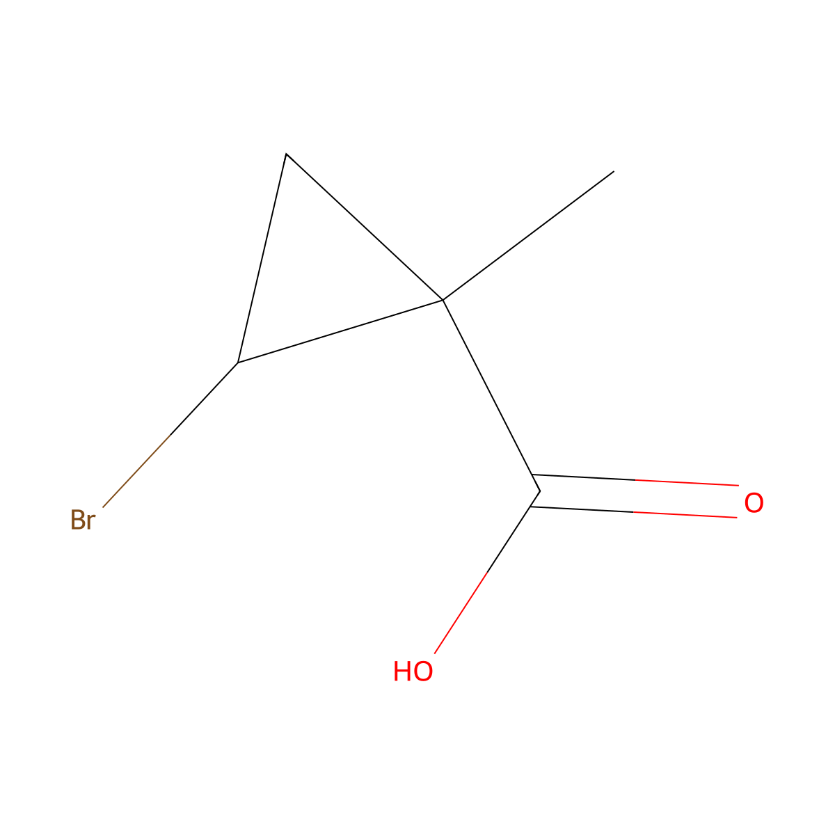 2-Bromo-1-methylcyclopropane-1-carboxylic acid molecular structure, CAS 292623-33-7