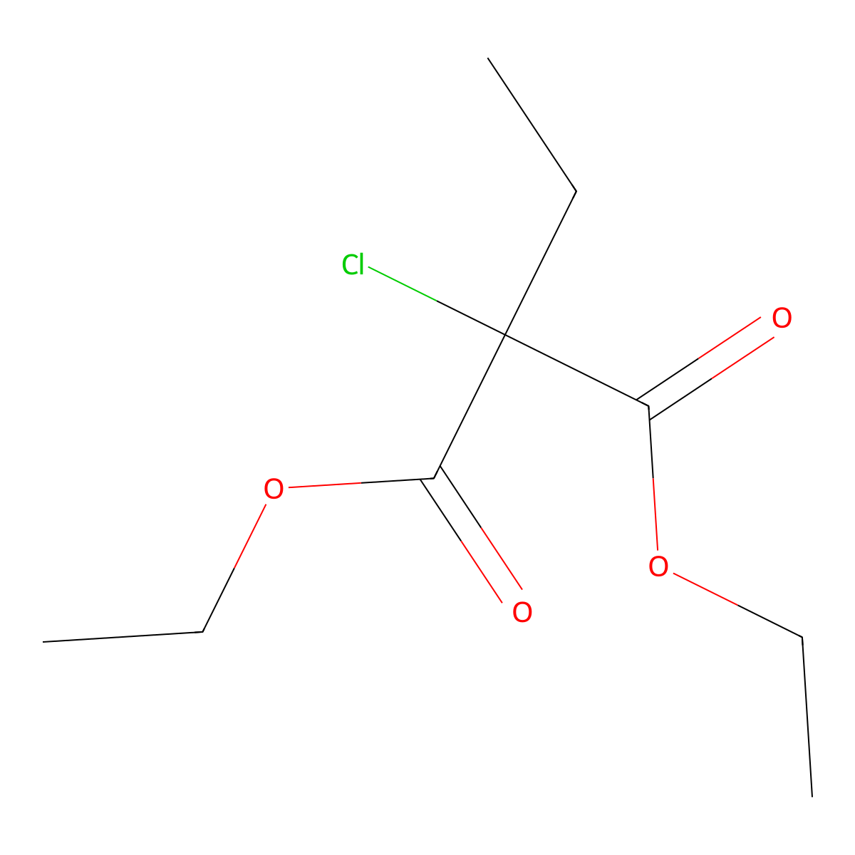 Diethyl chloroethylmalonate molecular structure, CAS 29263-83-0