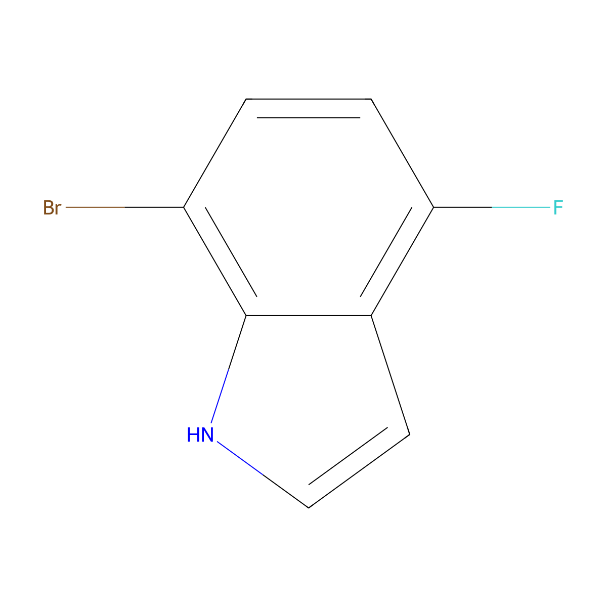 7-bromo-4-fluoro-1H-indole molecular structure, CAS 292636-09-0