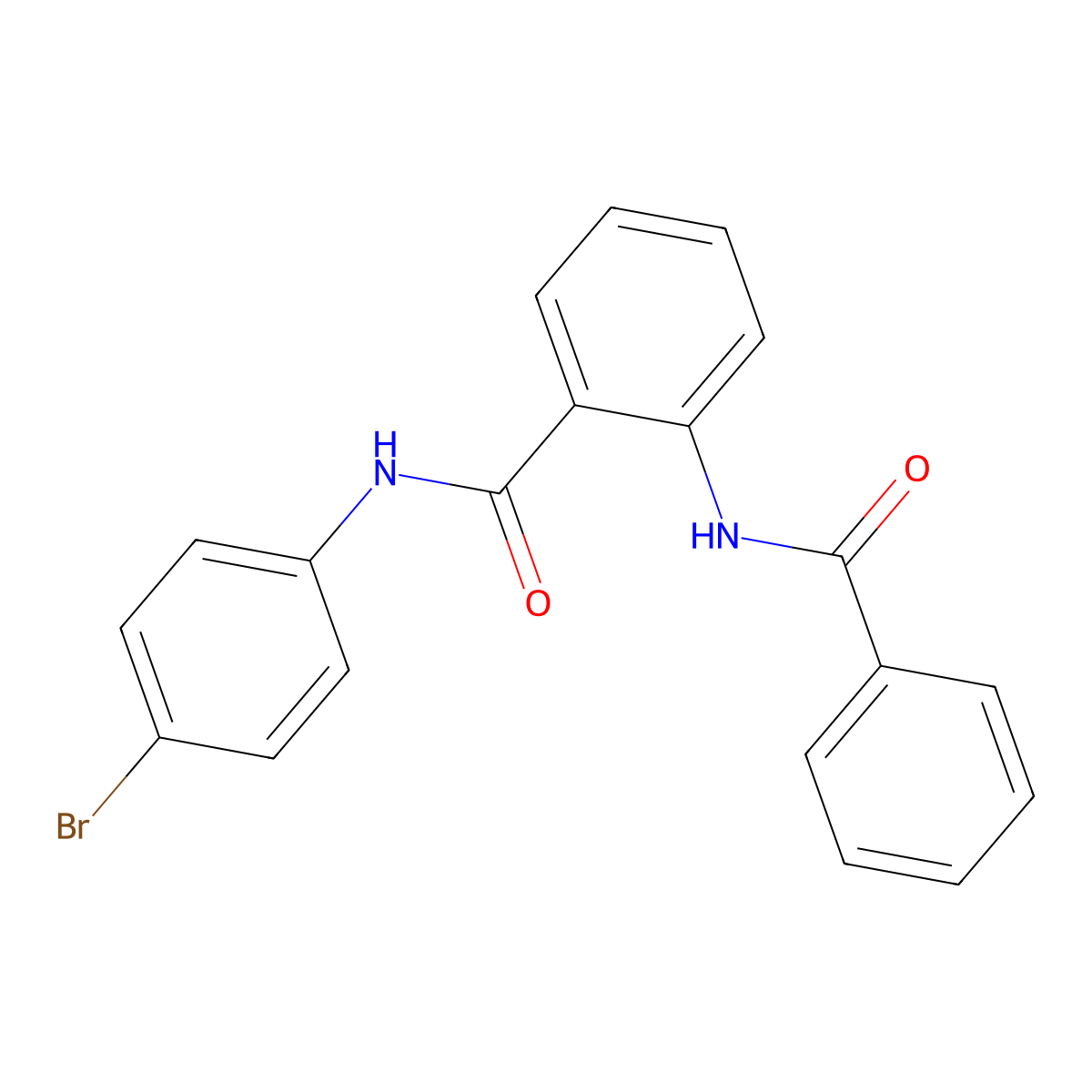 2-benzamido-N-(4-bromophenyl)benzamide molecular structure, CAS 292639-78-2
