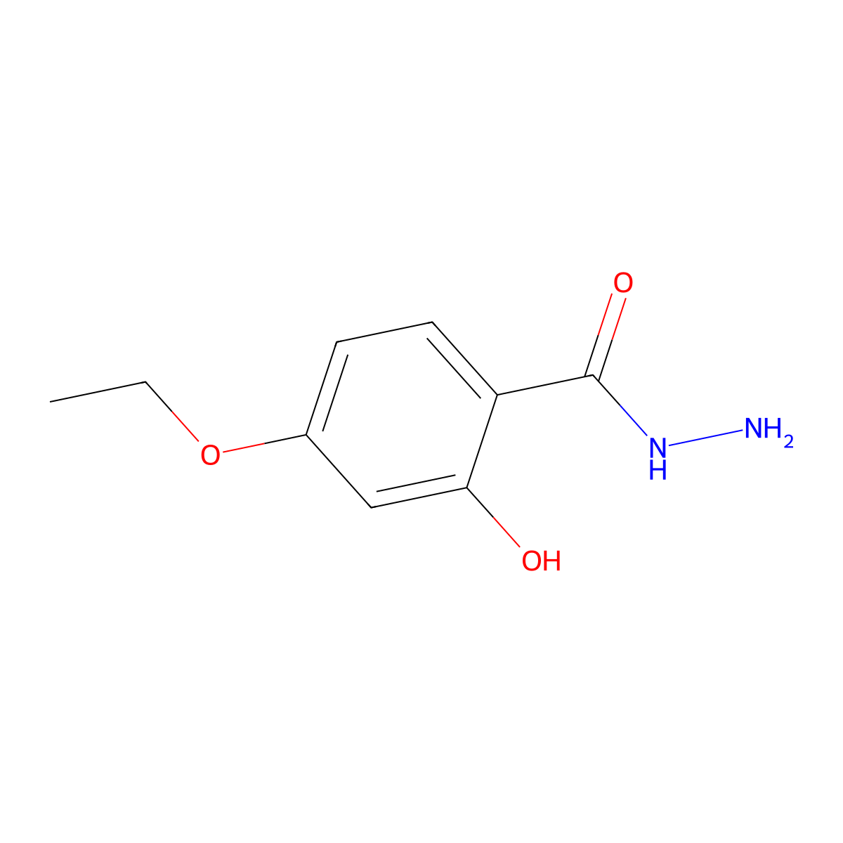 4-Ethoxy-2-hydroxybenzohydrazide molecular structure, CAS 29264-00-4