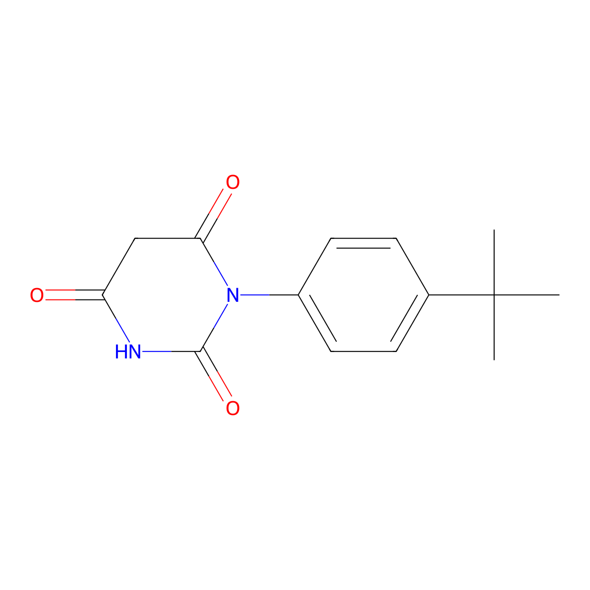 1-(4-Tert-butylphenyl)-1,3-diazinane-2,4,6-trione molecular structure, CAS 292641-35-1