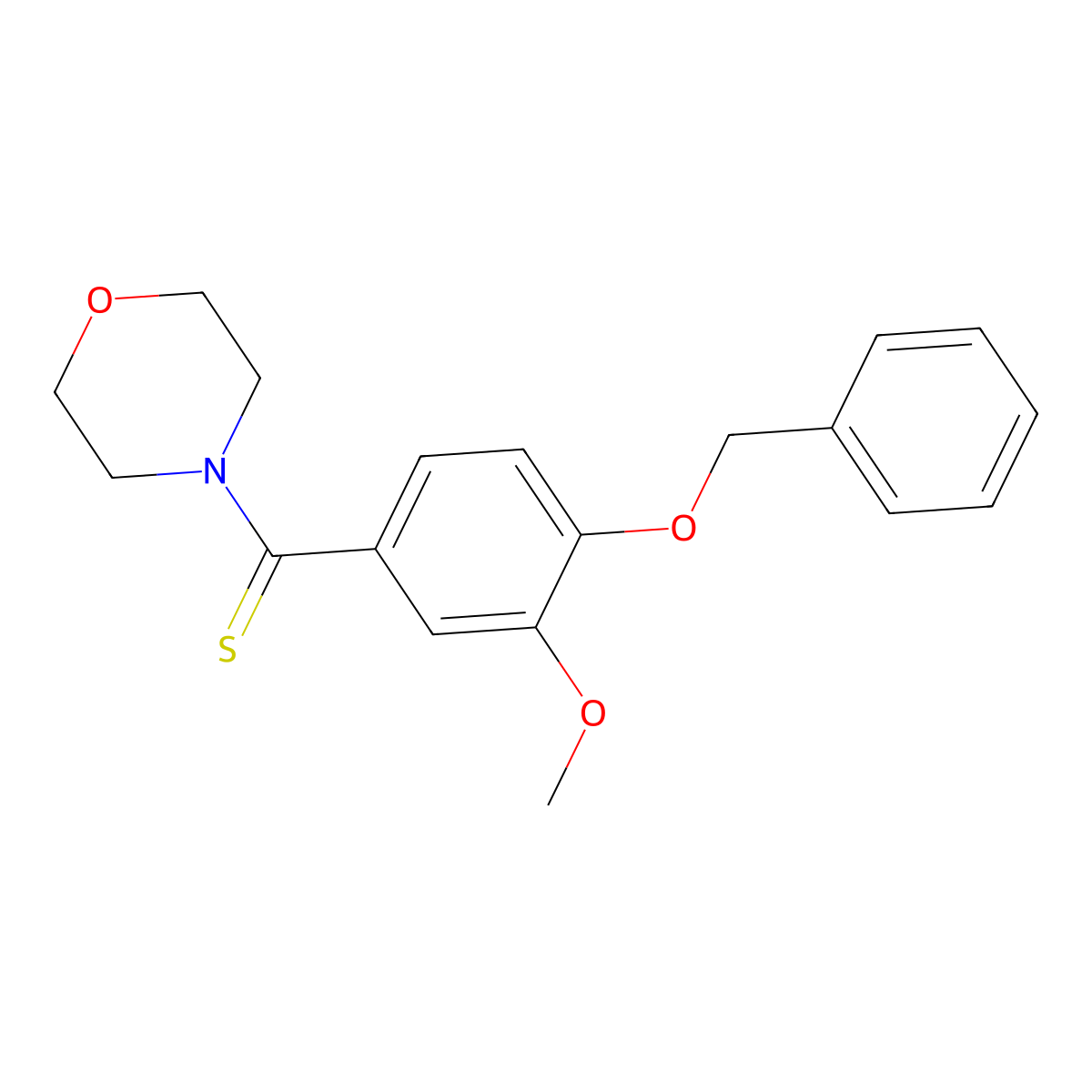 4-[4-(Benzyloxy)-3-methoxybenzothioyl]morpholine molecular structure, CAS 292641-44-2
