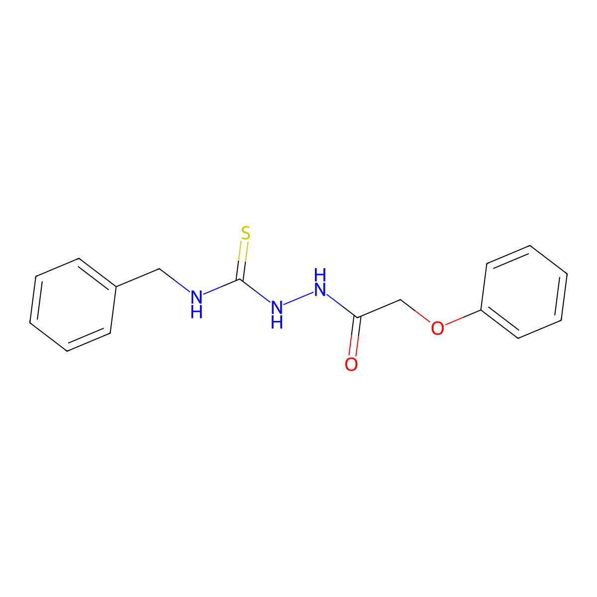 N-Benzyl-2-(phenoxyacetyl)hydrazinecarbothioamide molecular structure, CAS 292644-02-1