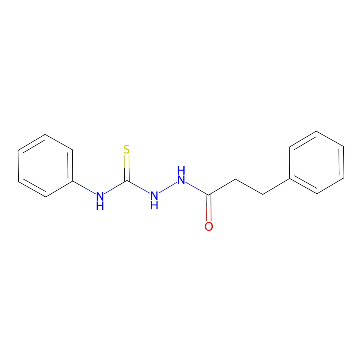 N-Phenyl-2-(3-phenylpropanoyl)hydrazinecarbothioamide molecular structure, CAS 292644-08-7