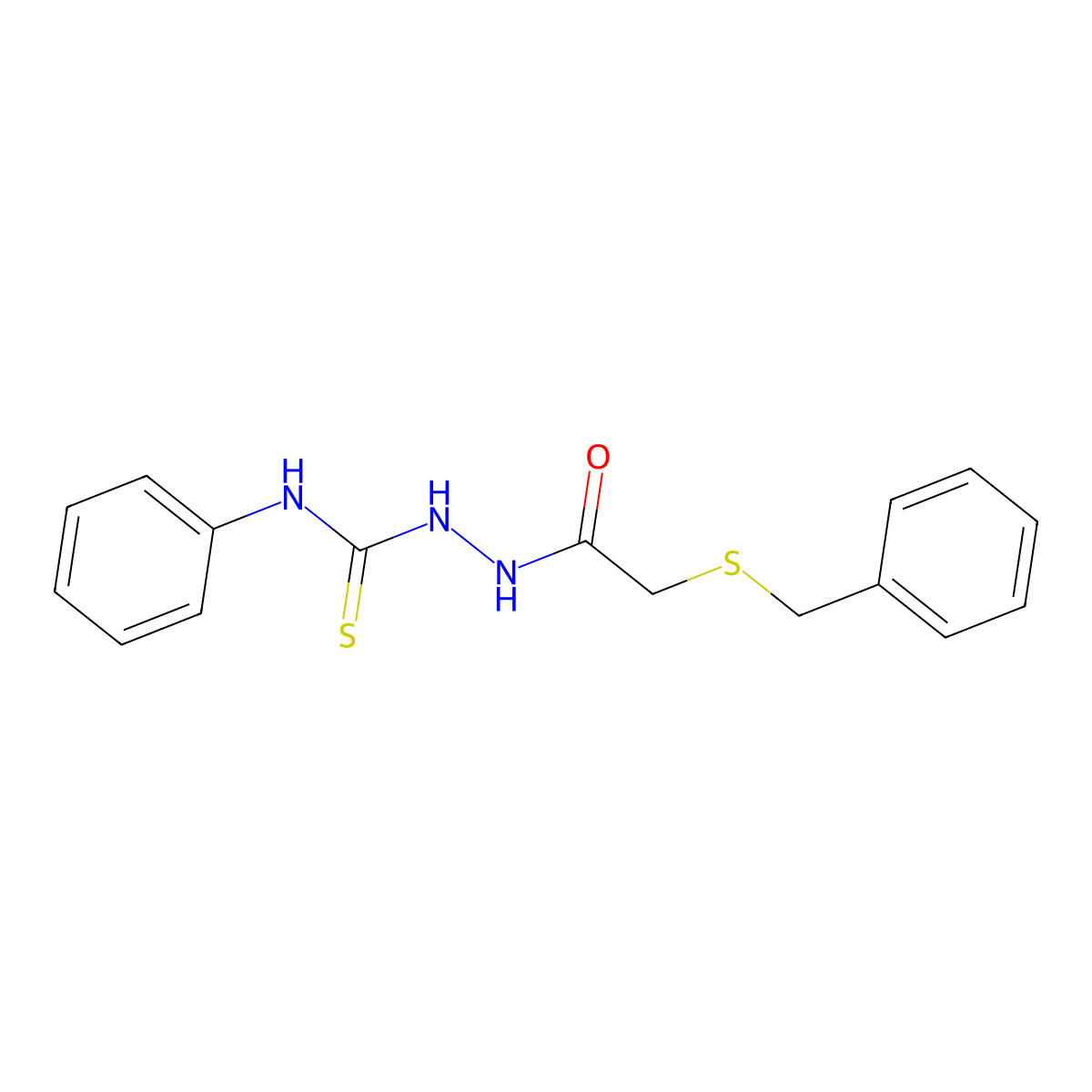 2-((Benzylthio)acetyl)-N-phenylhydrazinecarbothioamide molecular structure, CAS 292644-13-4