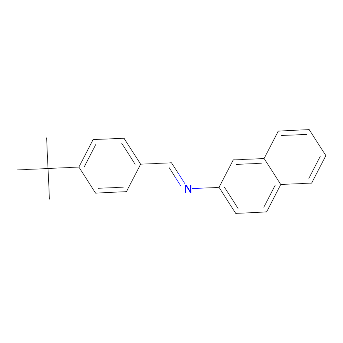 N-(4-Tert-butylbenzylidene)-2-naphthalenamine molecular structure, CAS 292644-18-9