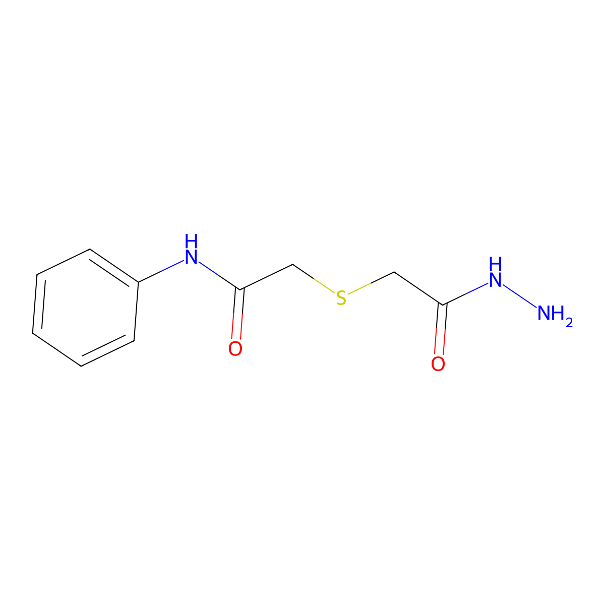 2-[(2-hydrazino-2-oxoethyl)thio]-N-phenylacetamide molecular structure, CAS 292644-19-0