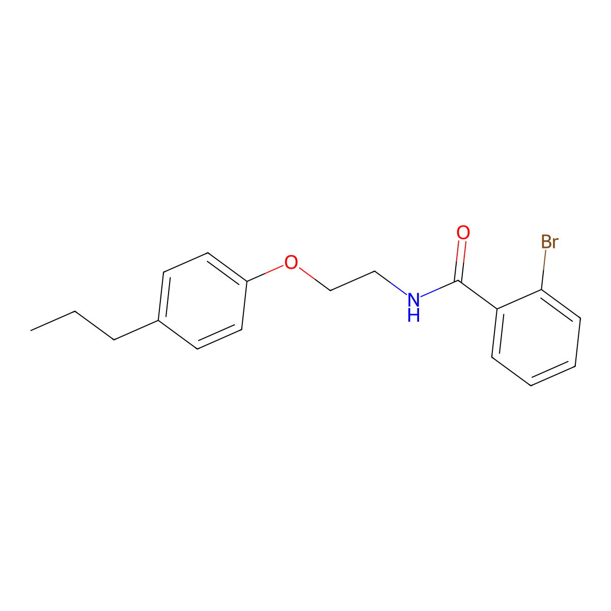 2-Bromo-N-(2-(4-propylphenoxy)ethyl)benzamide molecular structure, CAS 292644-21-4