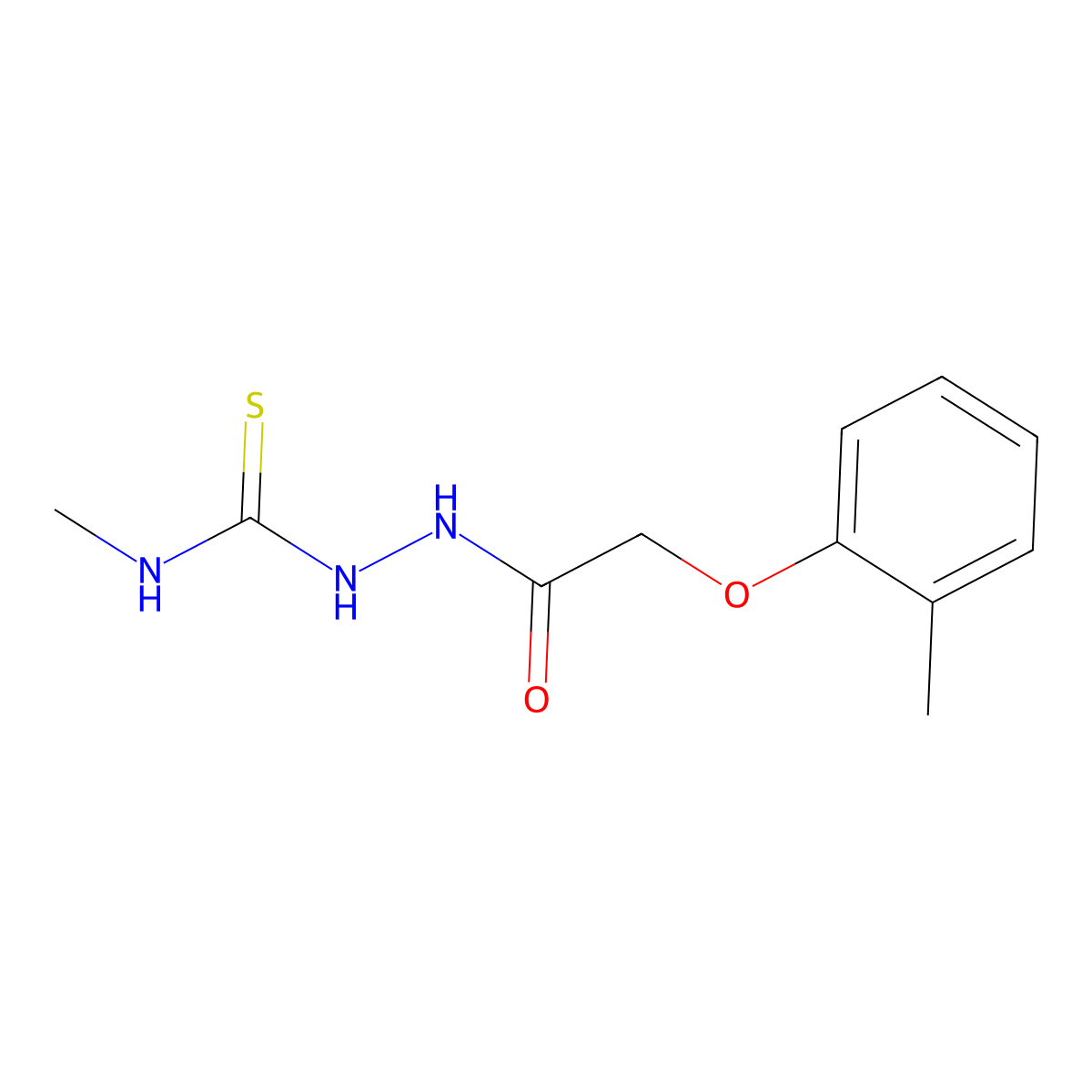 N-methyl-2-[(2-methylphenoxy)acetyl]hydrazinecarbothioamide molecular structure, CAS 292644-22-5
