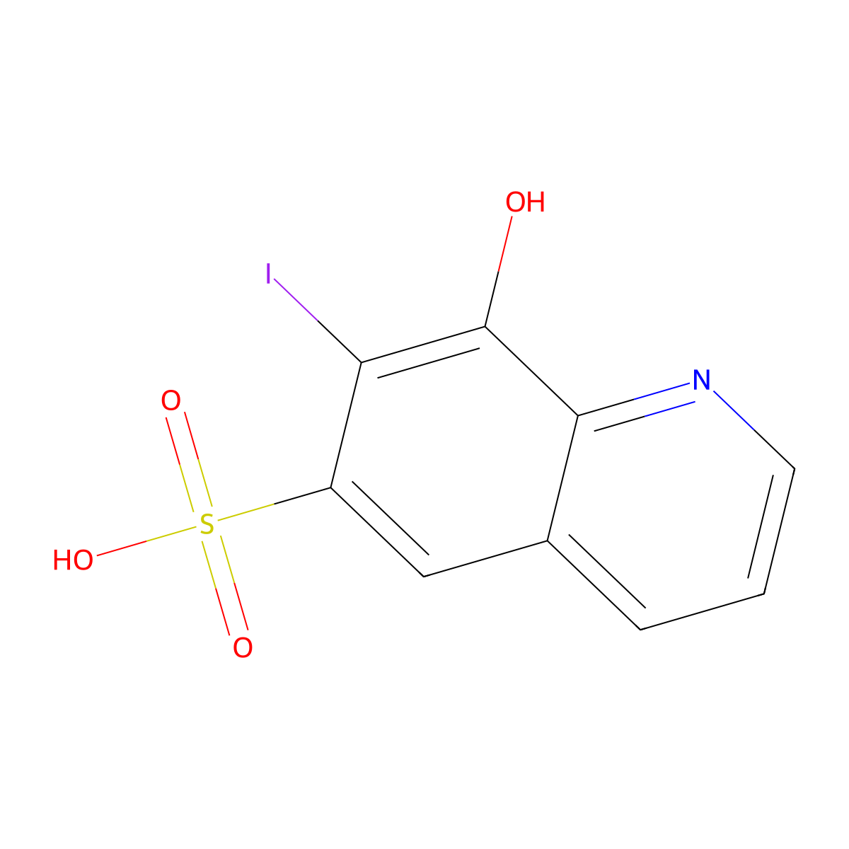 8-Hydroxy-7-iodo-6-quinolinesulfonic acid molecular structure, CAS 292644-23-6