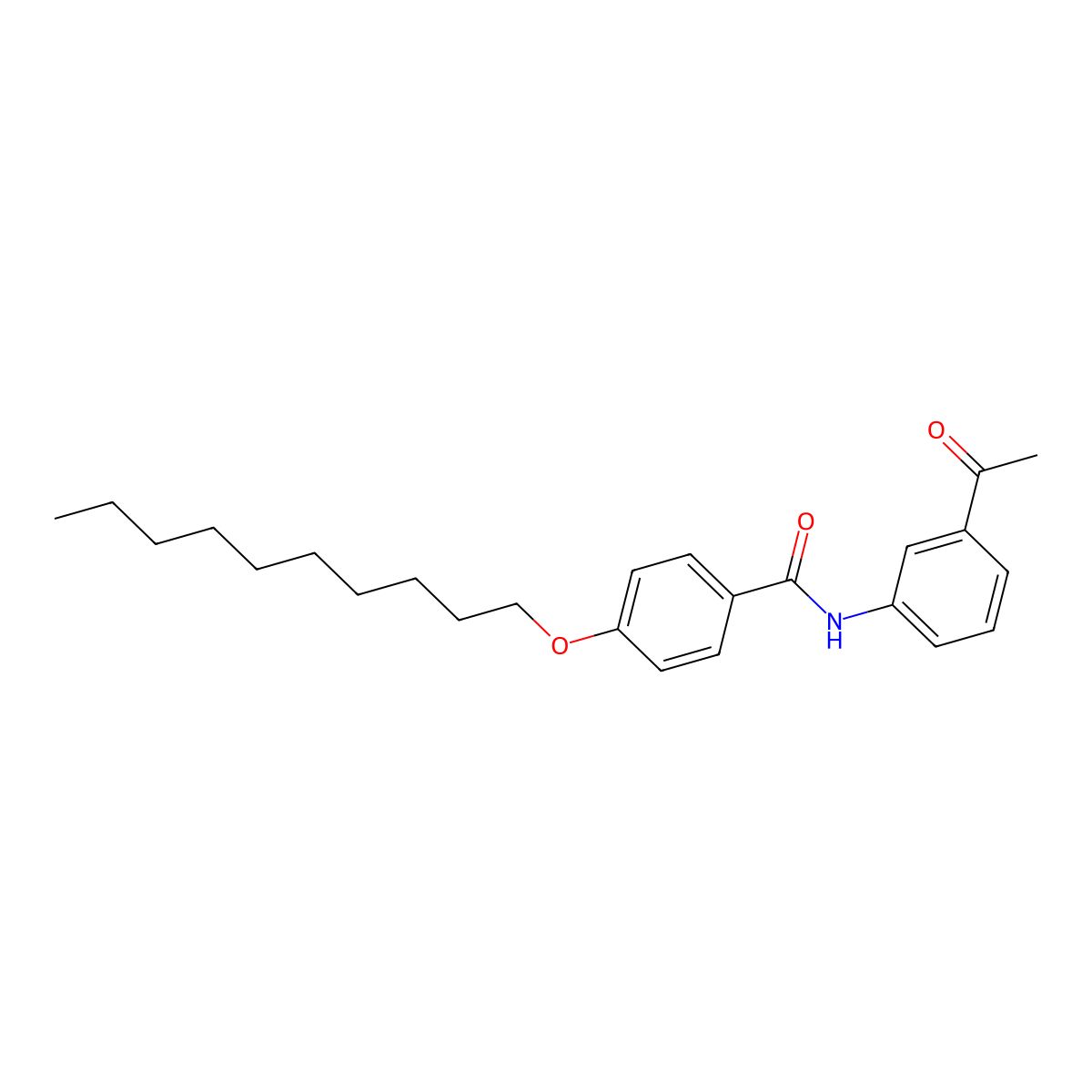 N-(3-Acetylphenyl)-4-(decyloxy)benzamide molecular structure, CAS 292644-24-7