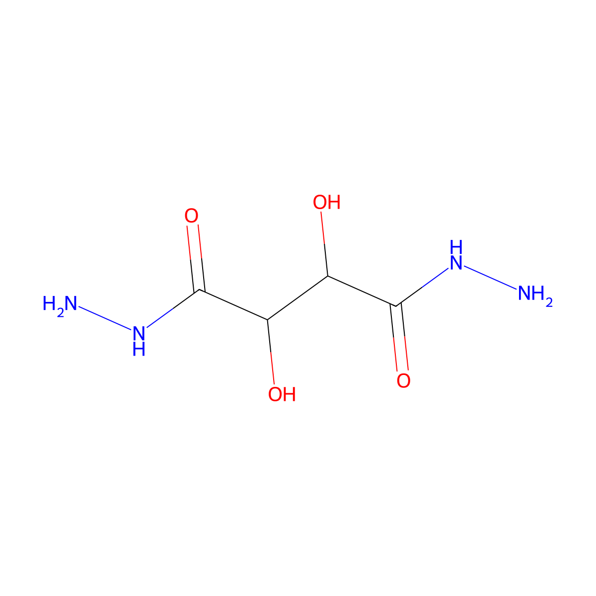 2,3-Dihydroxysuccinohydrazide molecular structure, CAS 292644-27-0