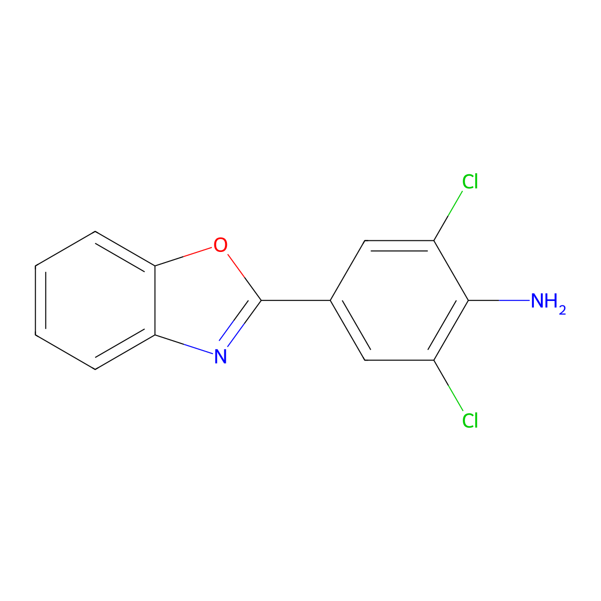4-(1,3-Benzoxazol-2-yl)-2,6-dichloroaniline molecular structure, CAS 292644-29-2