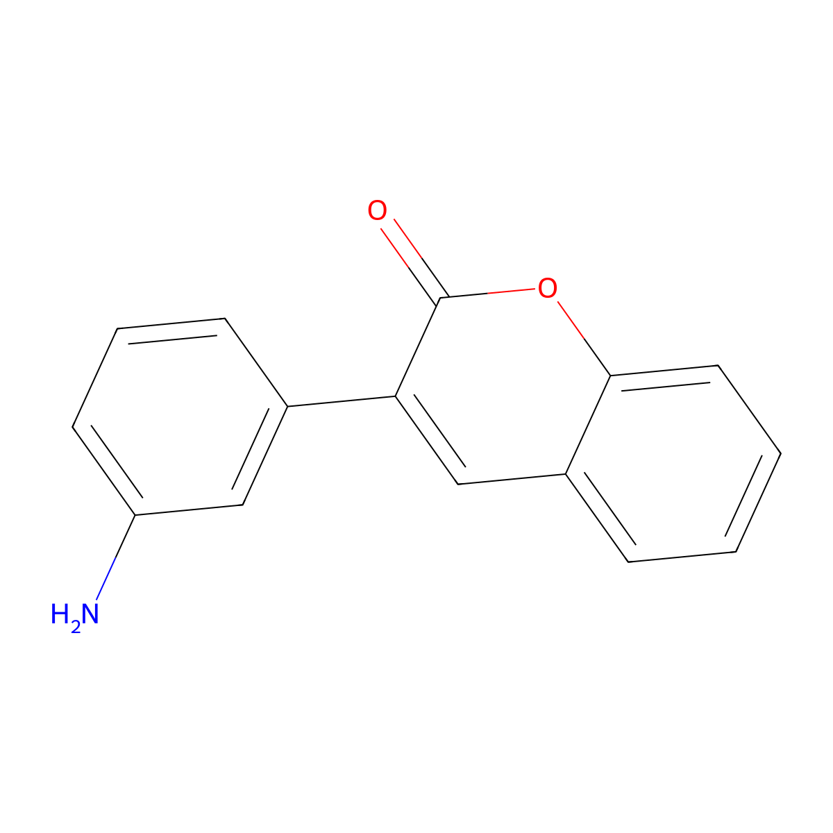 3-(3-aminophenyl)-2H-chromen-2-one molecular structure, CAS 292644-31-6