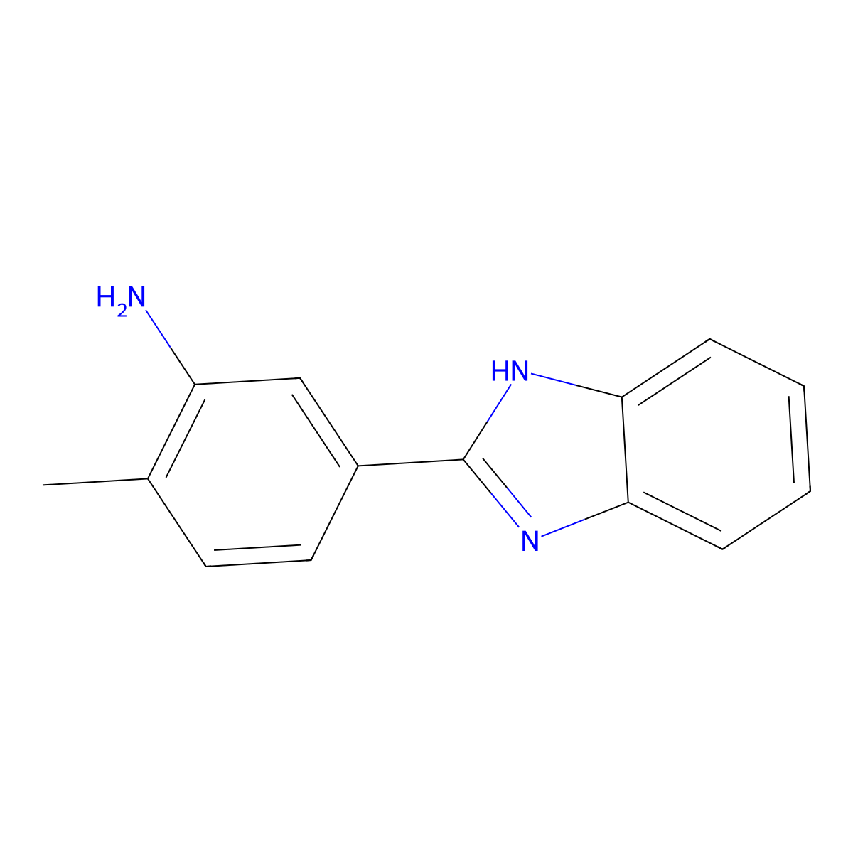 5-(1H-1,3-benzodiazol-2-yl)-2-methylaniline molecular structure, CAS 292644-33-8