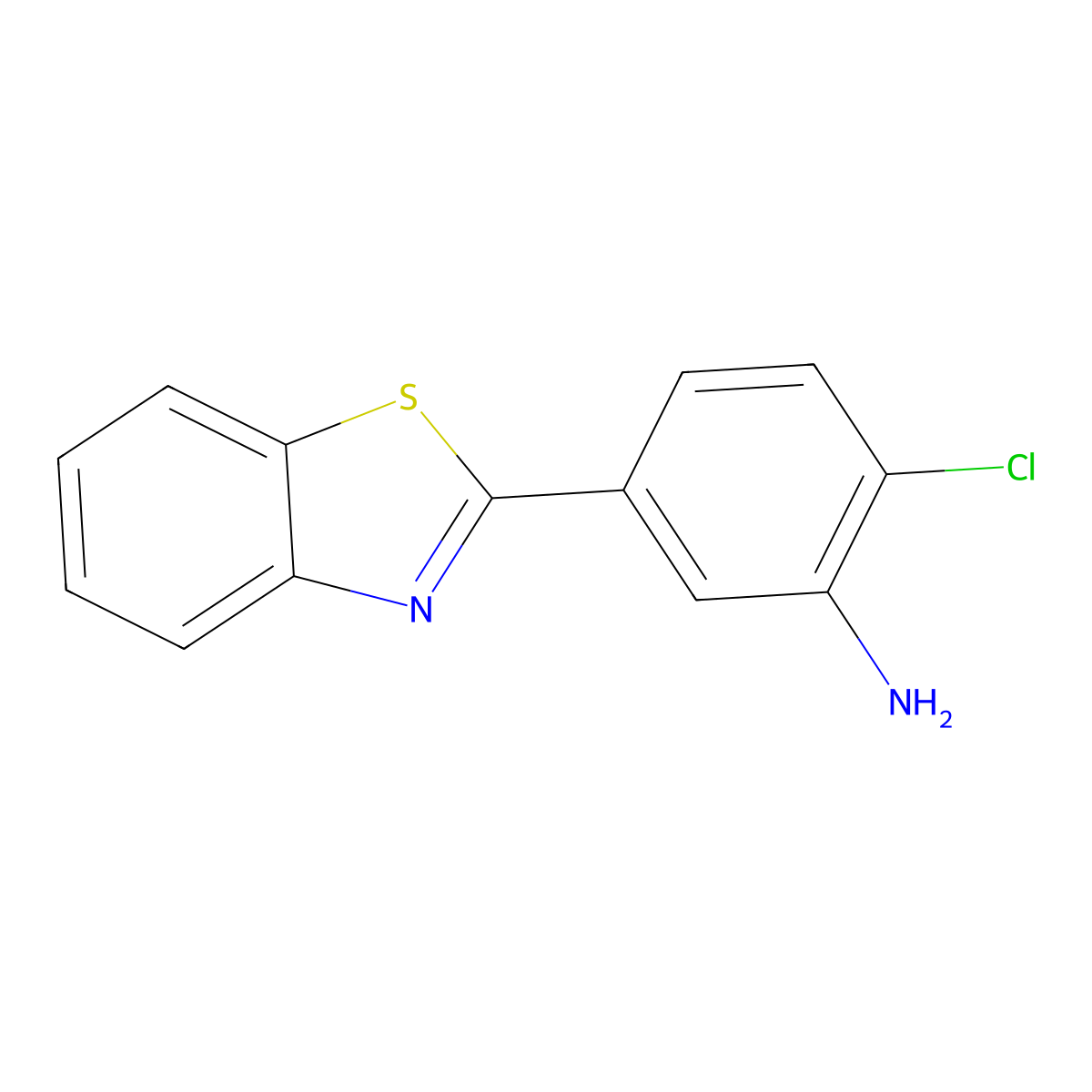 5-(1,3-Benzothiazol-2-YL)-2-chloroaniline molecular structure, CAS 292644-34-9