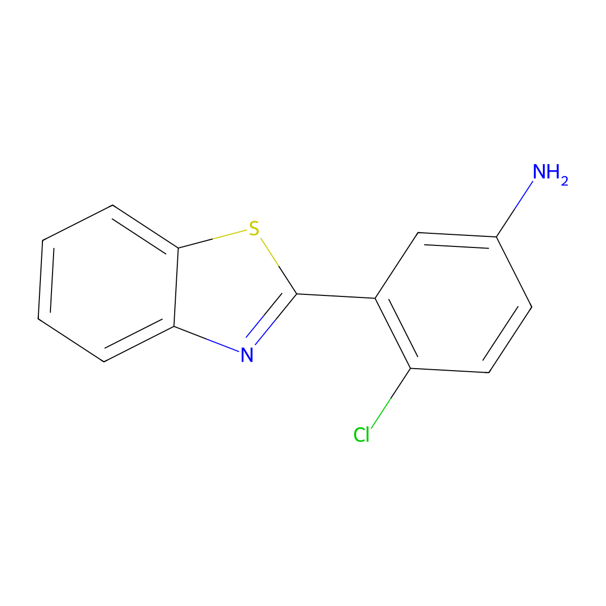 3-(1,3-Benzothiazol-2-YL)-4-chloroaniline molecular structure, CAS 292644-36-1
