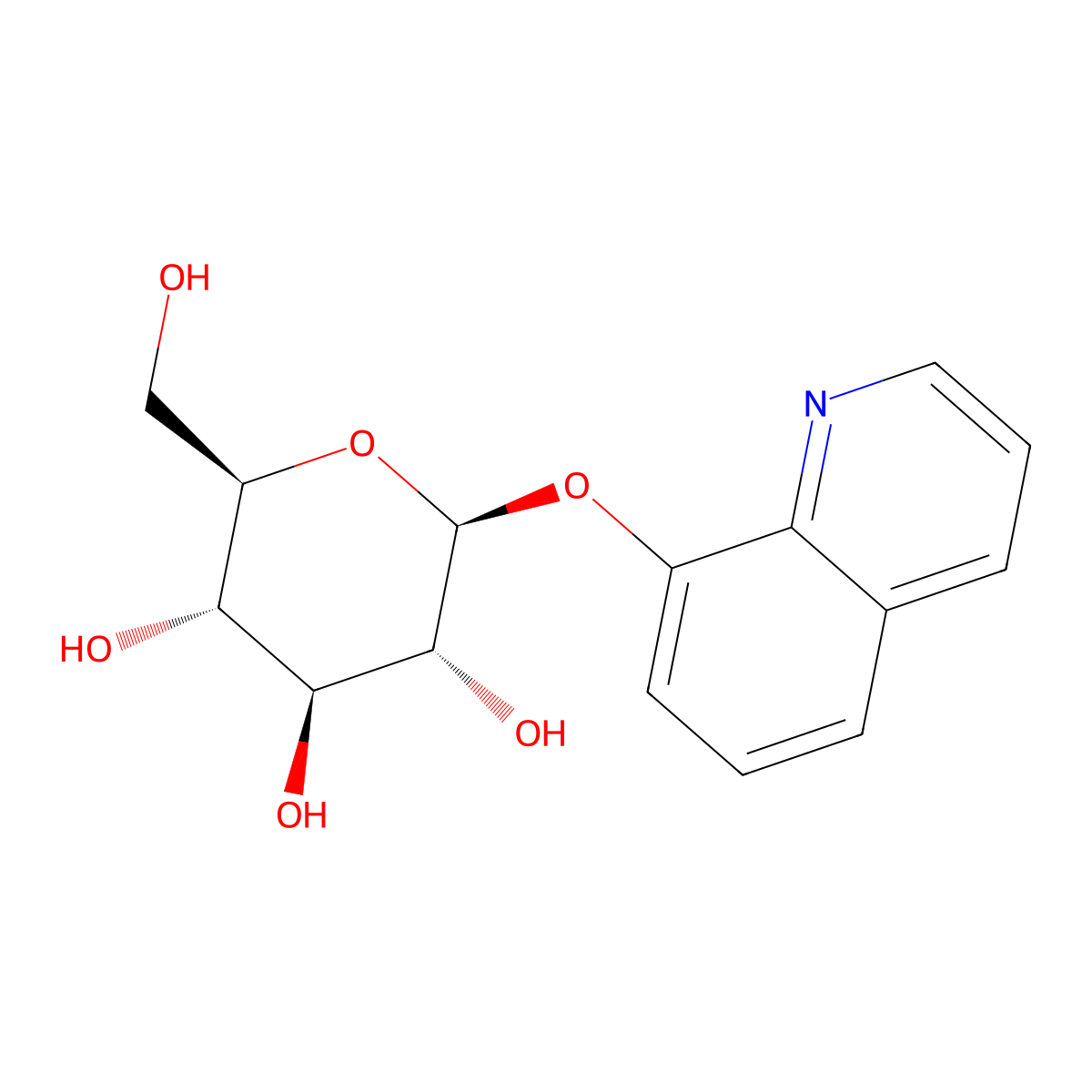 8-Quinolinyl beta-D-glucopyranoside molecular structure, CAS 29266-96-4