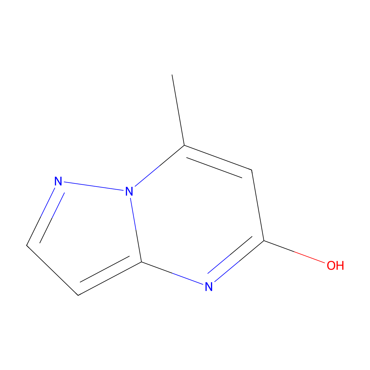 7-Methylpyrazolo(1,5-a)pyrimidin-5-ol molecular structure, CAS 29269-60-1