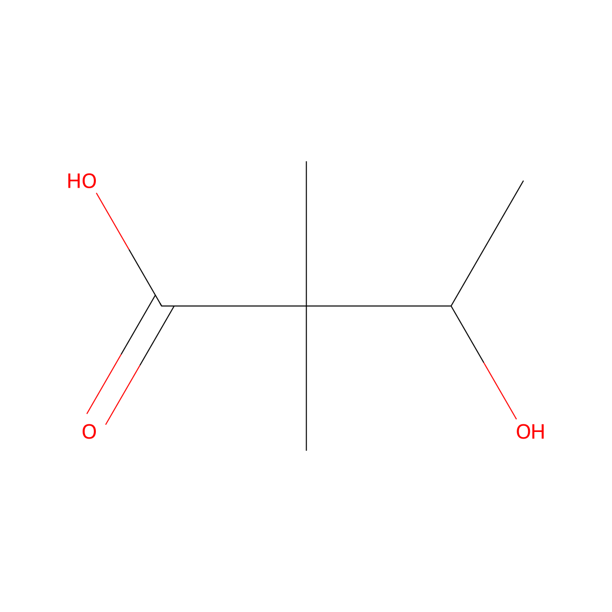 2,2-Dimethyl-3-hydroxybutyric acid molecular structure, CAS 29269-83-8