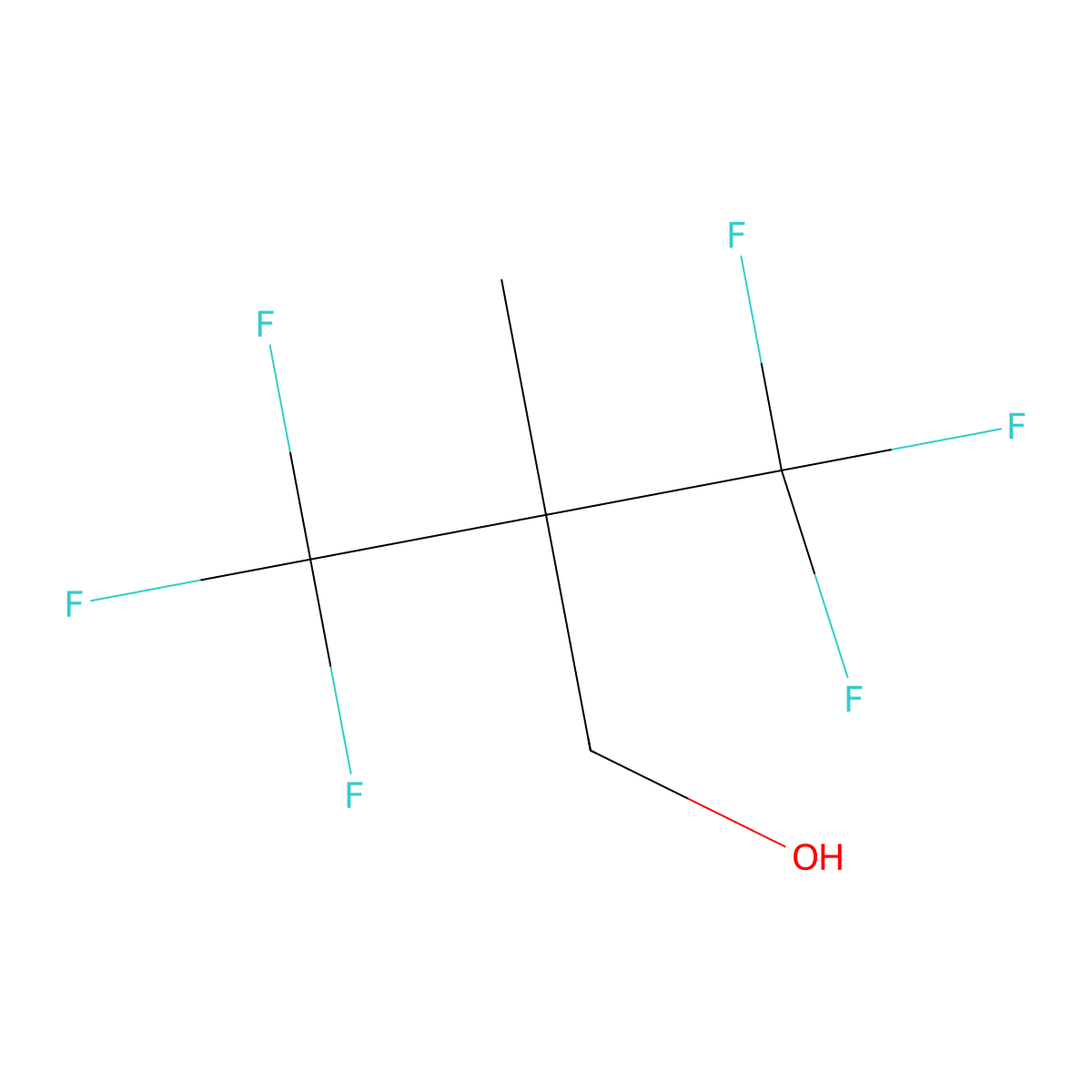3,3,3-Trifluoro-2-methyl-2-(trifluoromethyl)propan-1-ol molecular structure, CAS 2927-17-5