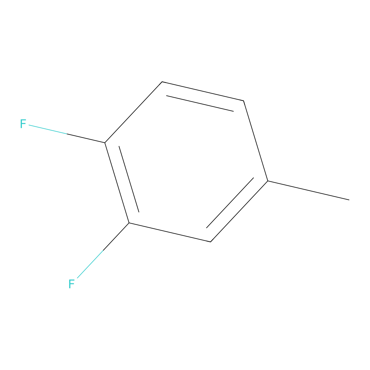 3,4-Difluorotoluene molecular structure, CAS 2927-34-6