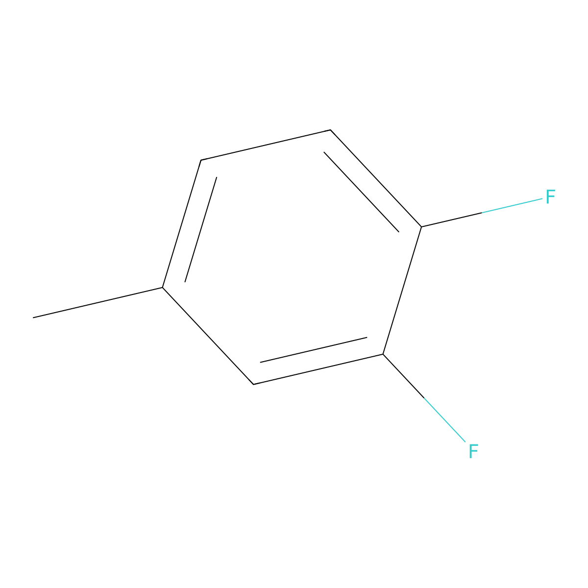3,4-Difluorotoluene molecular structure, CAS 2927-34-6