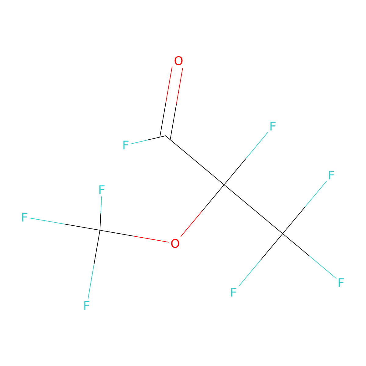 2,3,3,3-Tetrafluoro-2-(trifluoromethoxy)propionyl fluoride molecular structure, CAS 2927-83-5