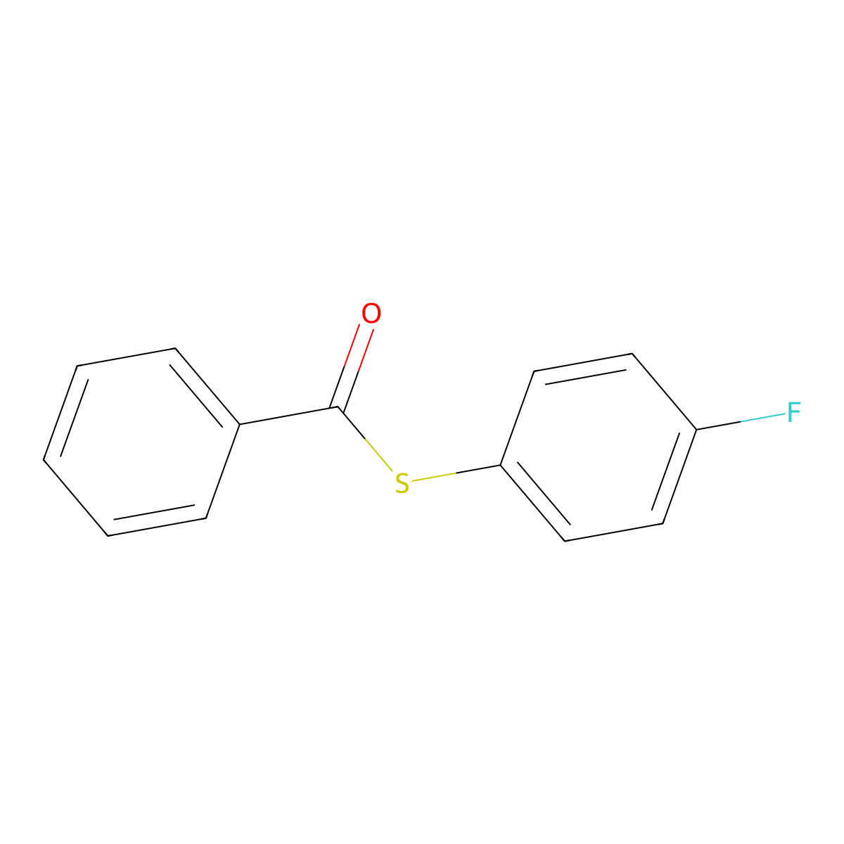 S-(4-Fluorophenyl) benzothioate molecular structure, CAS 2927-96-0