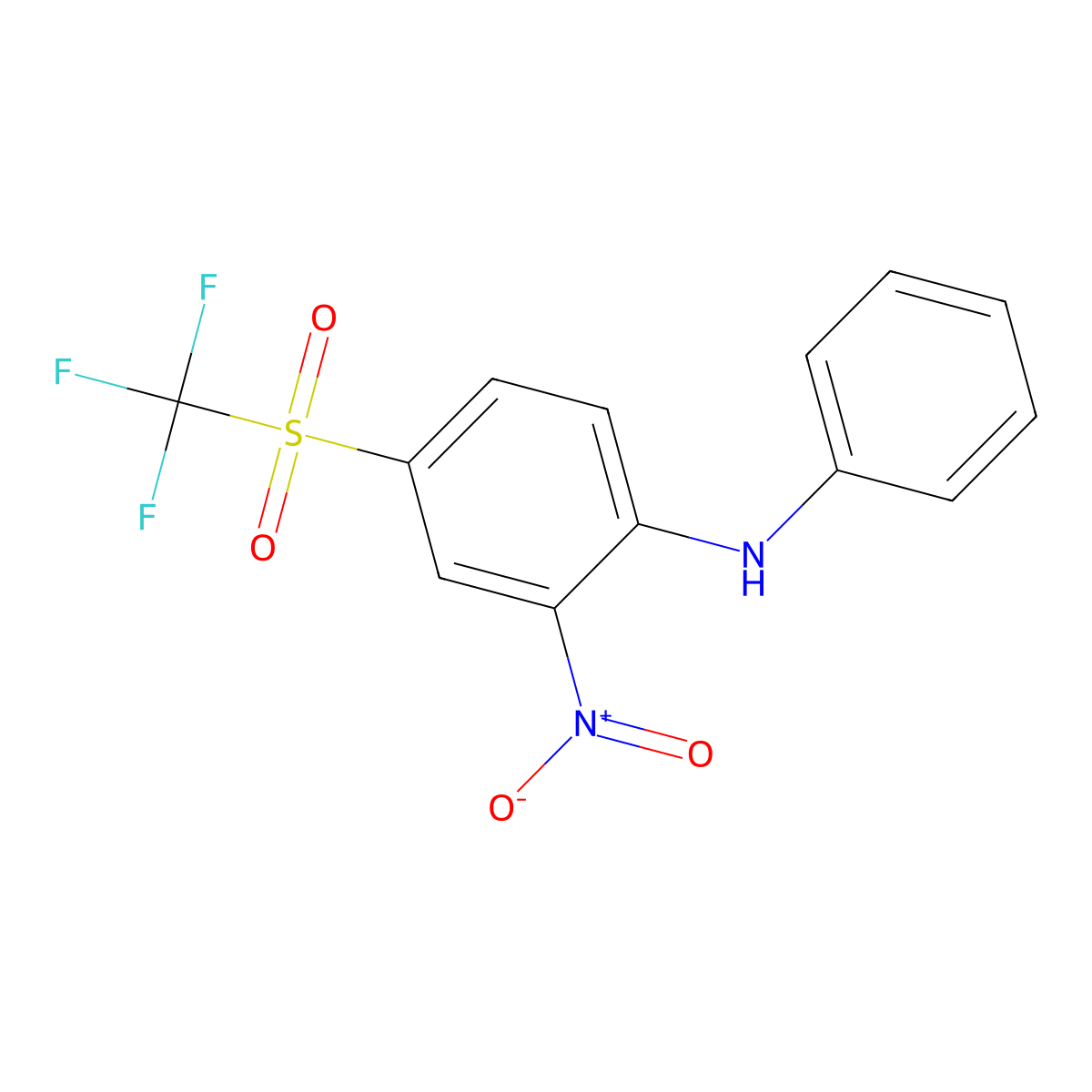 2-nitro-N-phenyl-4-[(trifluoromethyl)sulfonyl]aniline molecular structure, CAS 2927-98-2