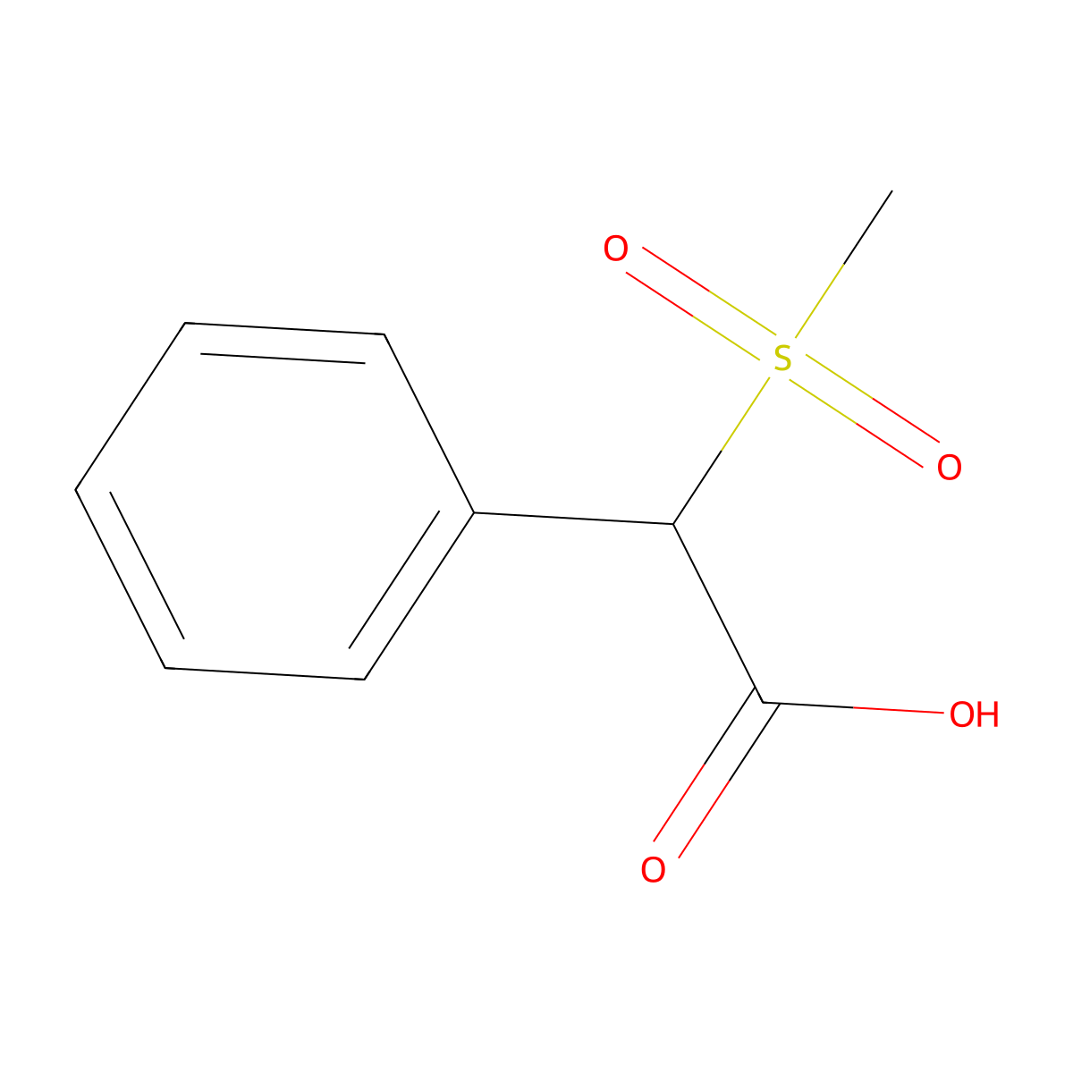 2-Methanesulfonyl-2-phenylacetic acid molecular structure, CAS 29270-21-1