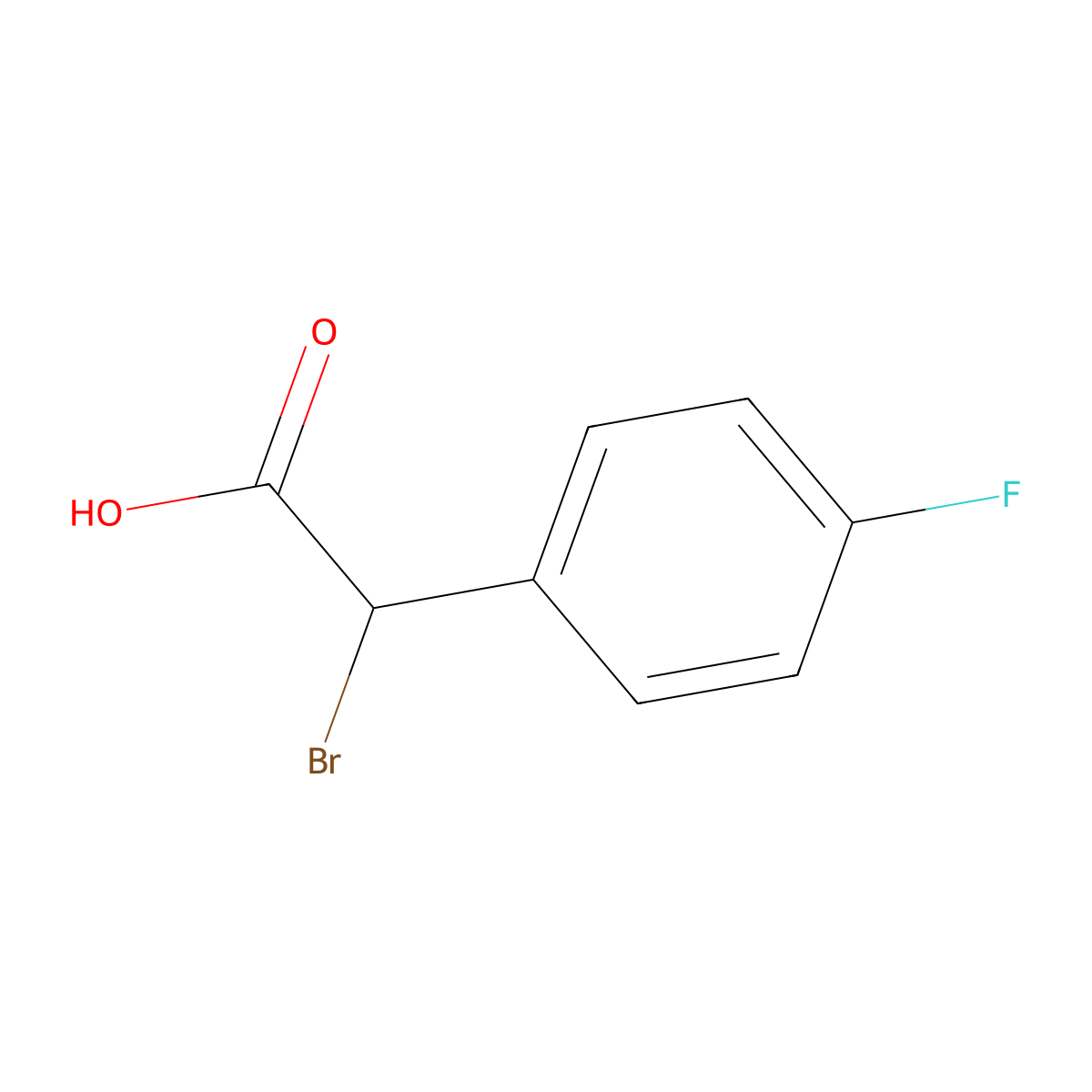 Bromo(4-fluorophenyl)acetic acid molecular structure, CAS 29270-33-5