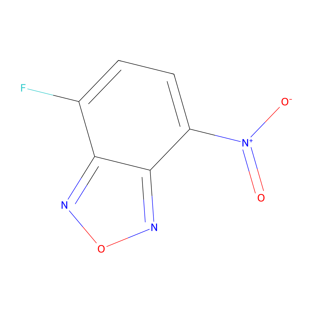 7-Fluoro-4-nitrobenzo-2-oxa-1,3-diazole molecular structure, CAS 29270-56-2