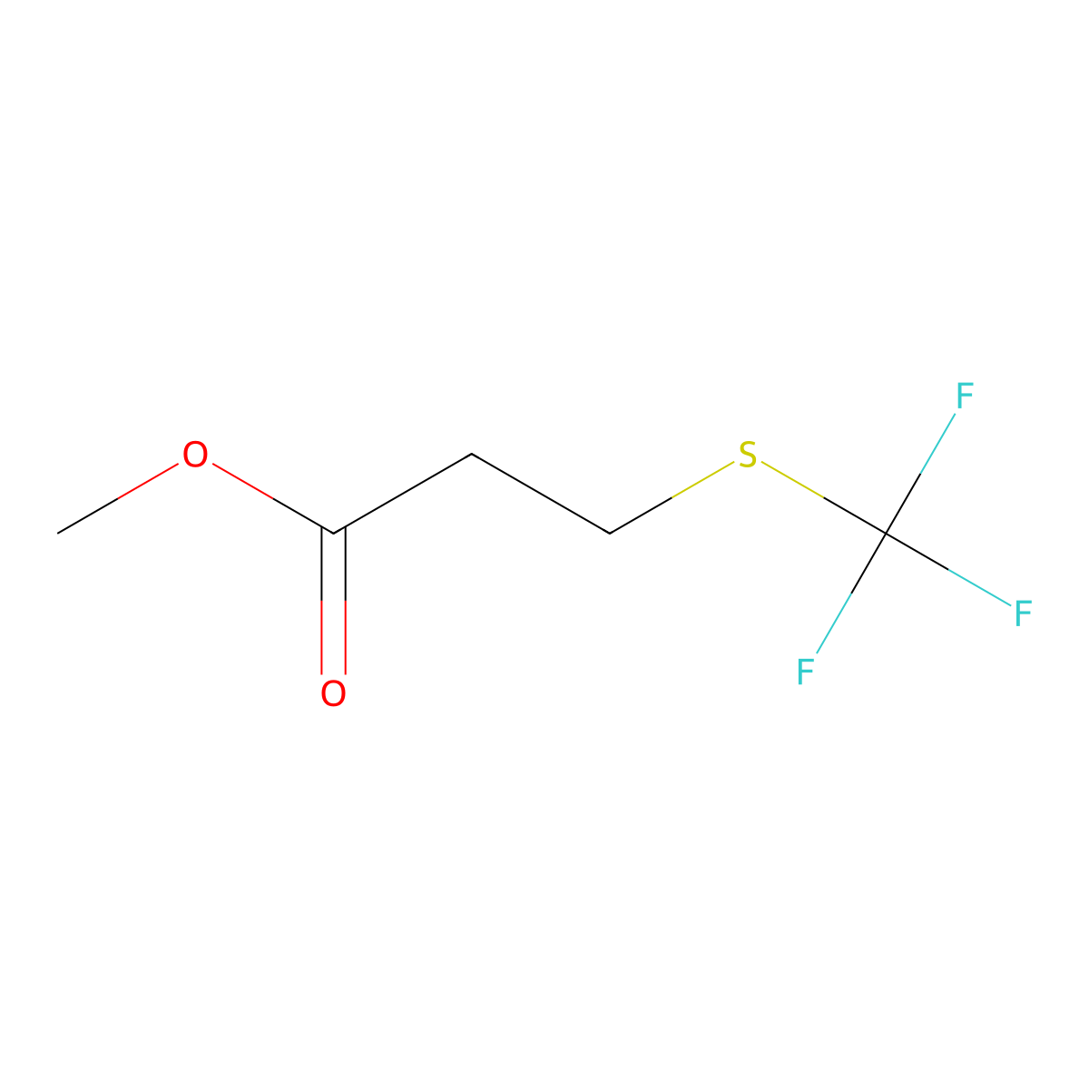 Methyl 3-[(trifluoromethyl)sulfanyl]propanoate molecular structure, CAS 29271-31-6