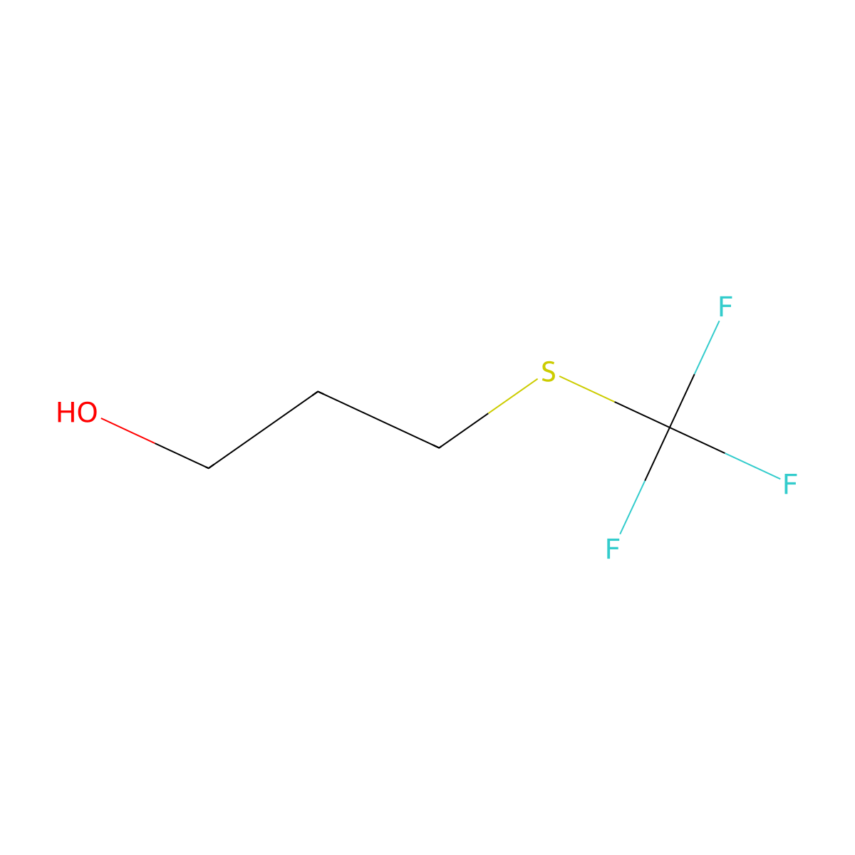 3-((Trifluoromethyl)thio)-1-propanol molecular structure, CAS 29271-43-0