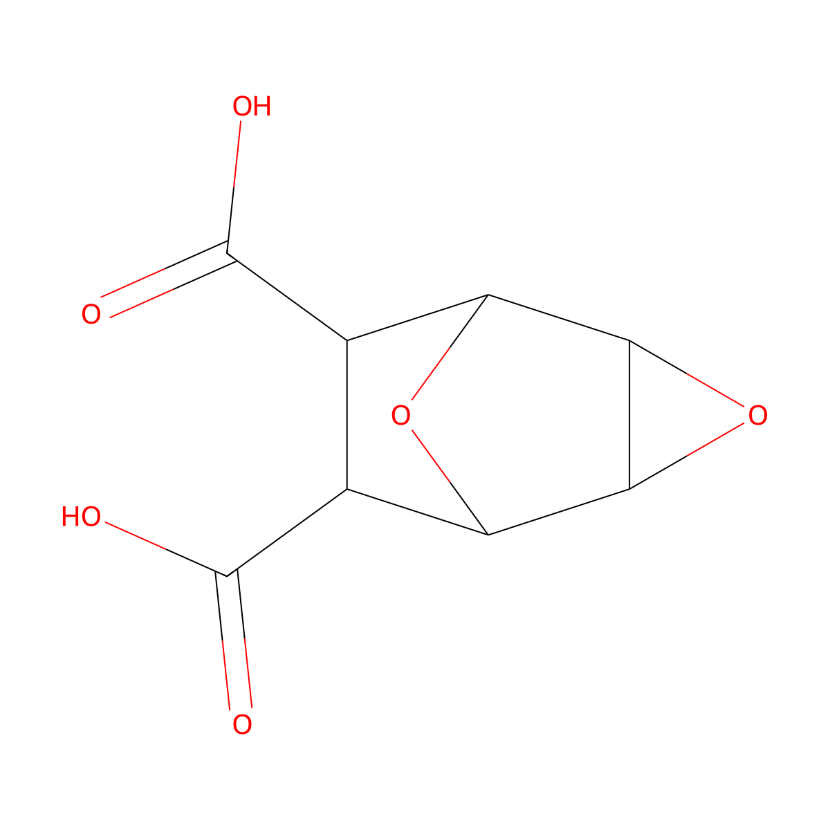 3,8-Dioxatricyclo[3.2.1.0~2,4~]octane-6,7-dicarboxylic acid molecular structure, CAS 29276-19-5