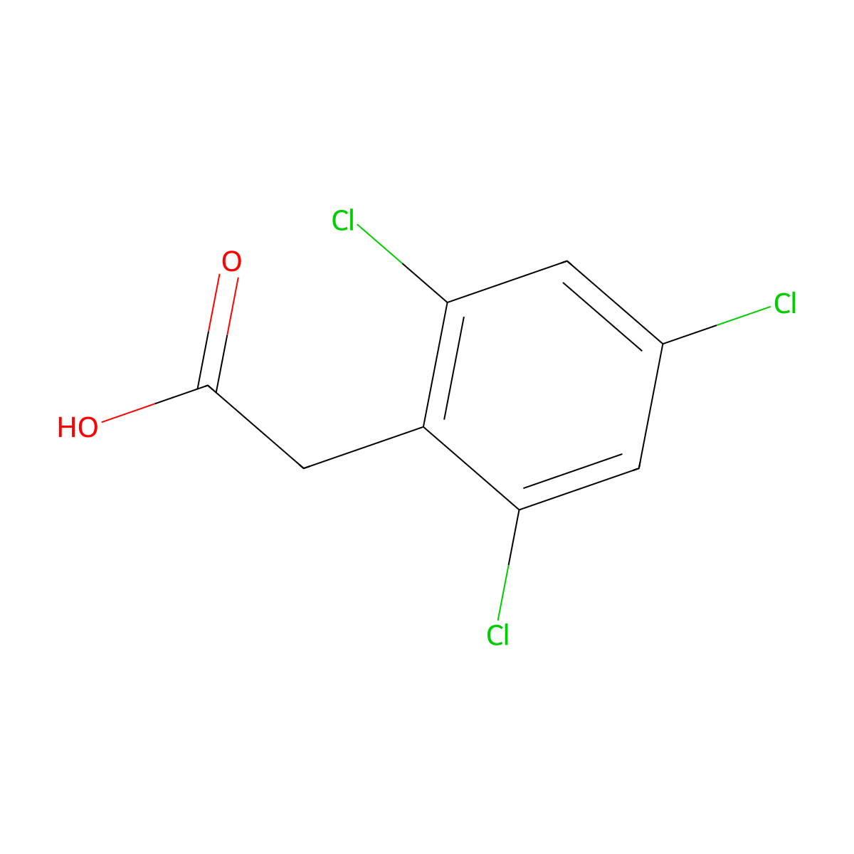 2-(2,4,6-Trichlorophenyl)acetic acid molecular structure, CAS 29277-00-7